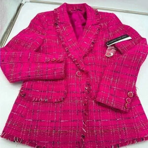 BNWT Tweed Jacket with removable hoodie